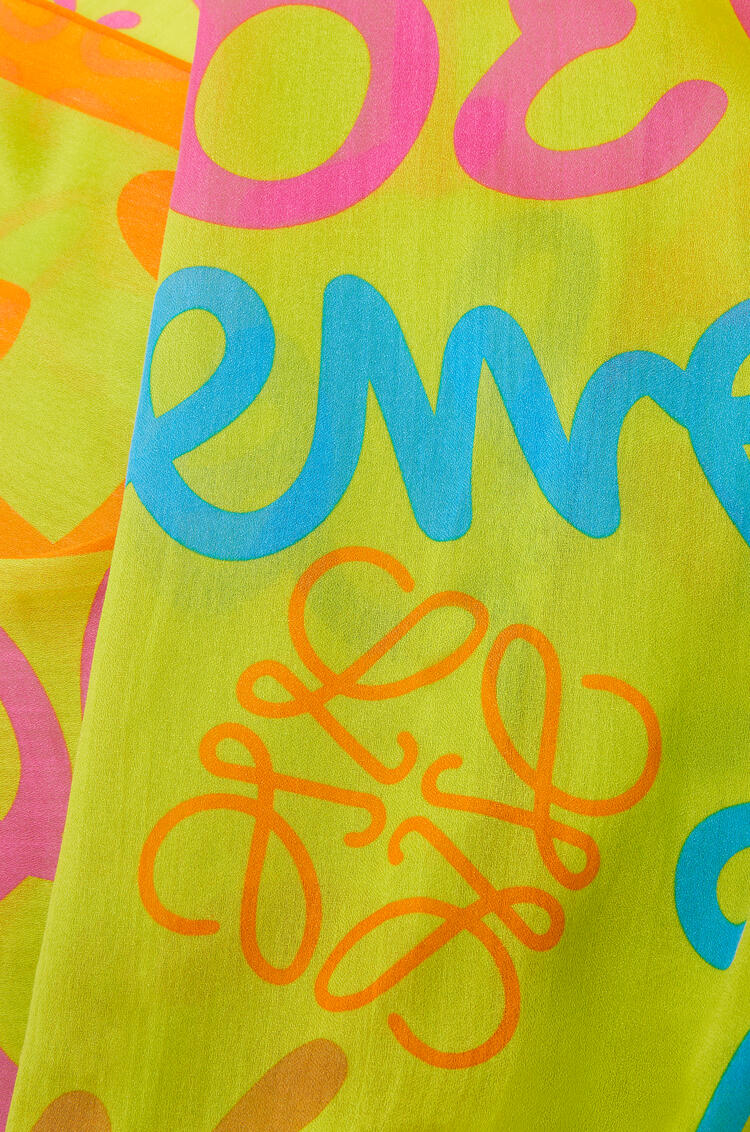LOEWE LOEWE scarf in cotton and silk Green/Multicolor pdp_rd