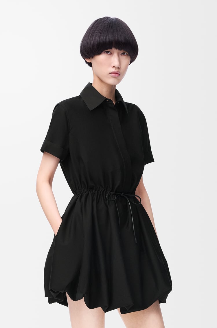 LOEWE ショートスリーブ ドレス（コットン&シルク） ブラック