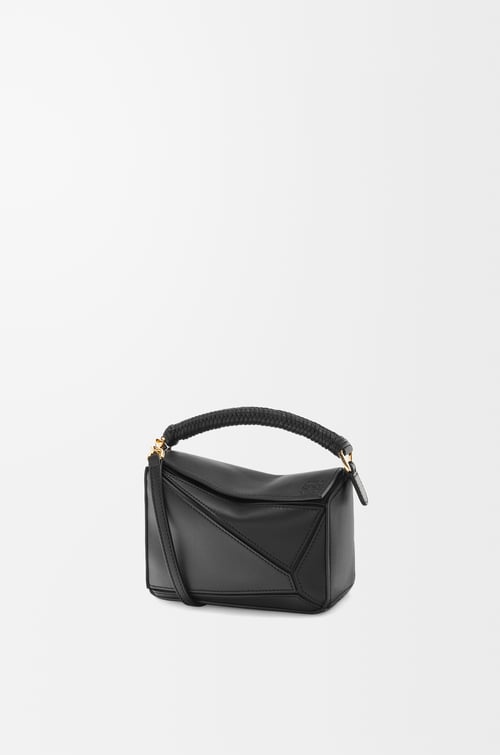LOEWE Mini Puzzle bag in smooth calfskin Black