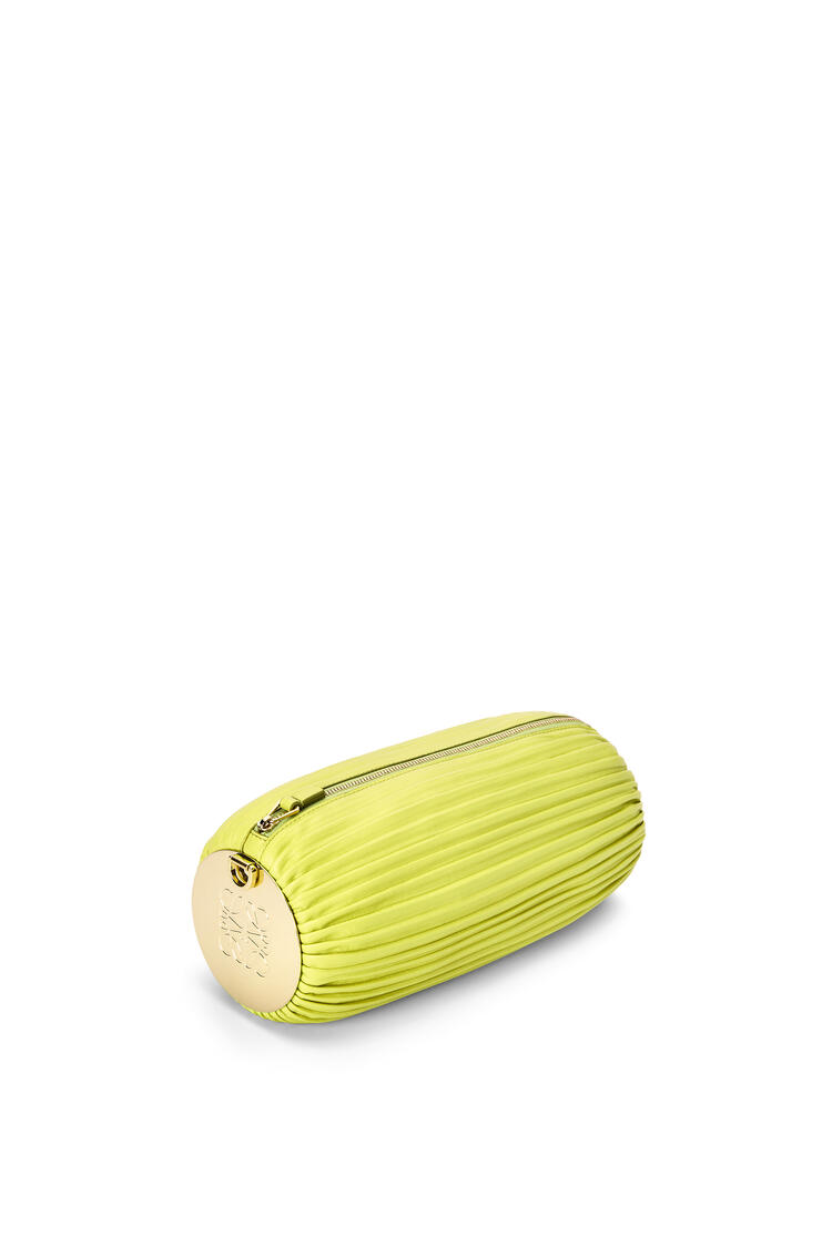 LOEWE Bracelet pouch in pleated nappa Lime Yellow