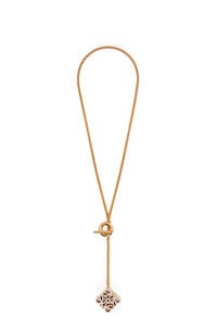 LOEWE Pave Anagram necklace in sterling silver and crystal Gold