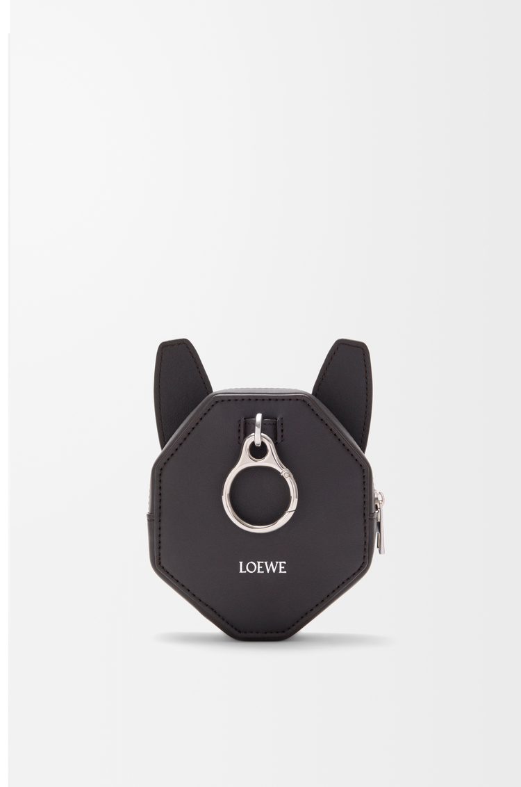 LOEWE Futuristische Katze Etui aus klassischem Kalbsleder Kohle