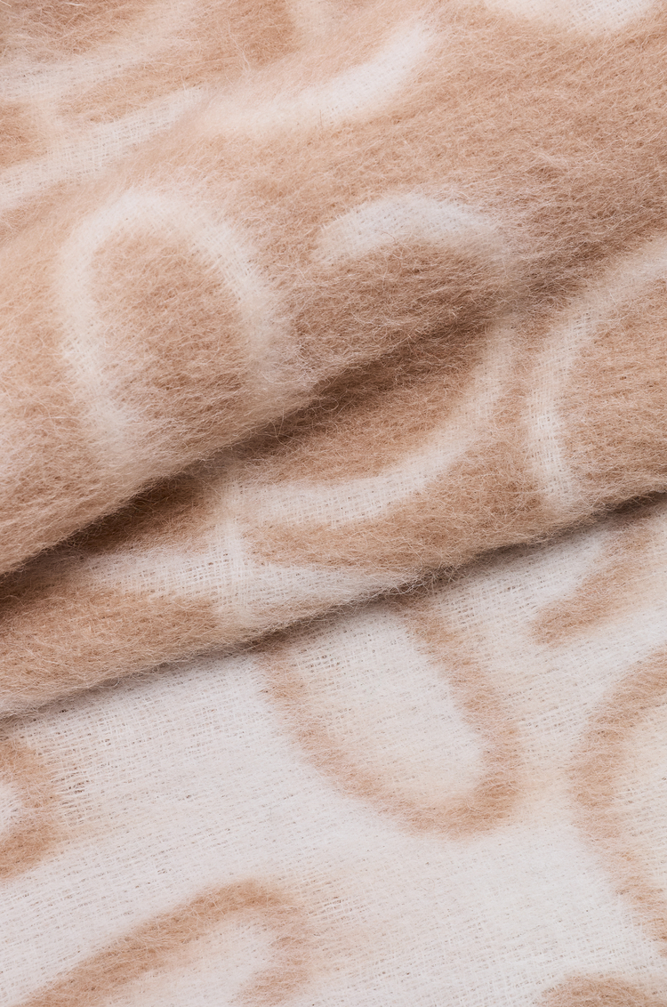 LOEWE Écharpe en alpaga et laine Beige/Blanc