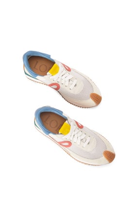 LOEWE Flow runner in technical mesh and suede White/Multicolor plp_rd