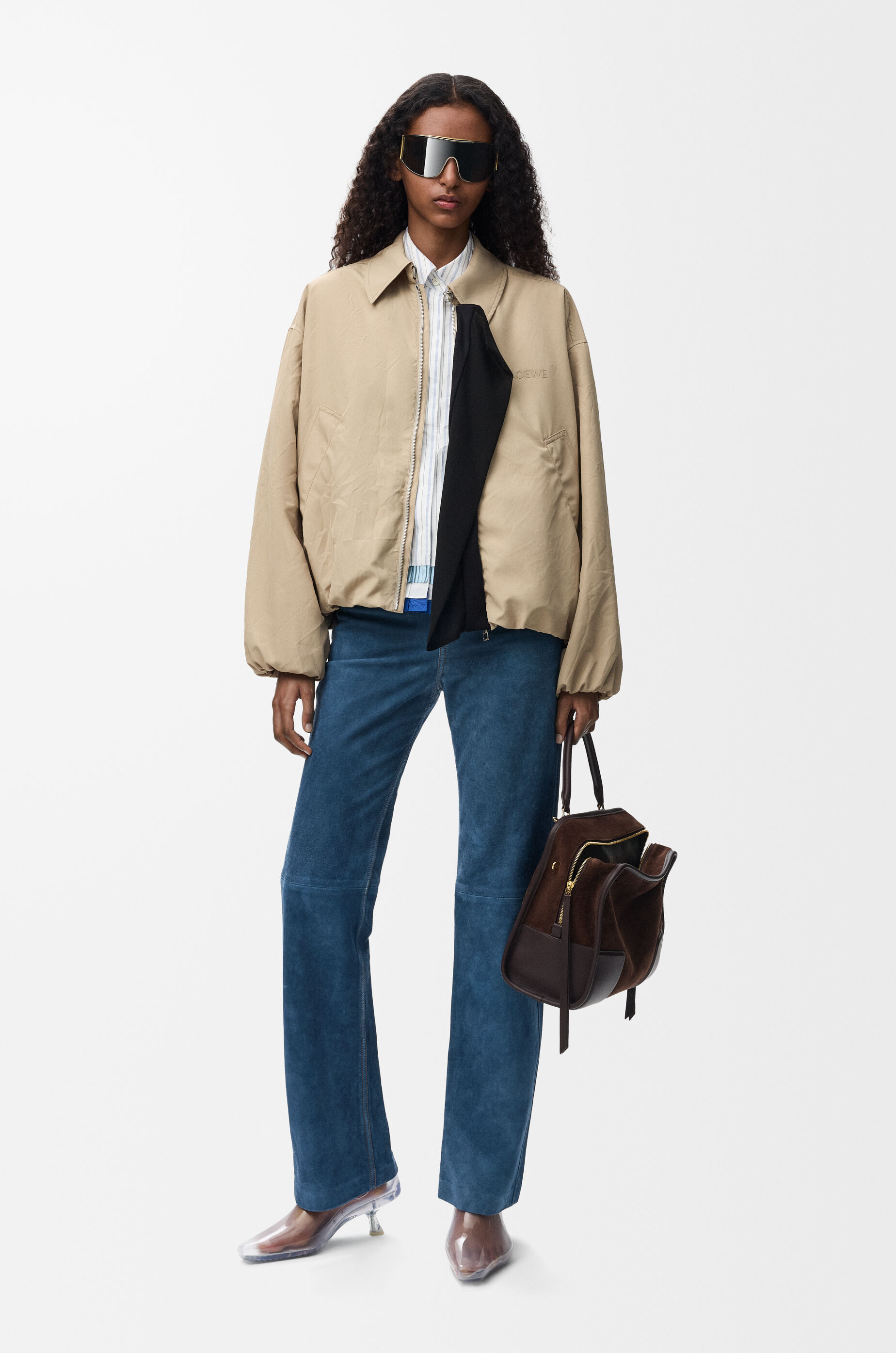 Jacket in technical fabric Beige - LOEWE APAC official website