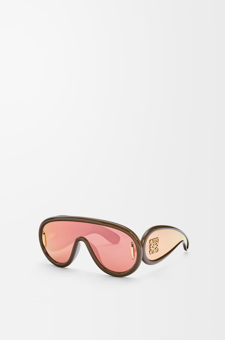 LOEWE Gafas de sol Wave mask en acetato Verde Caqui