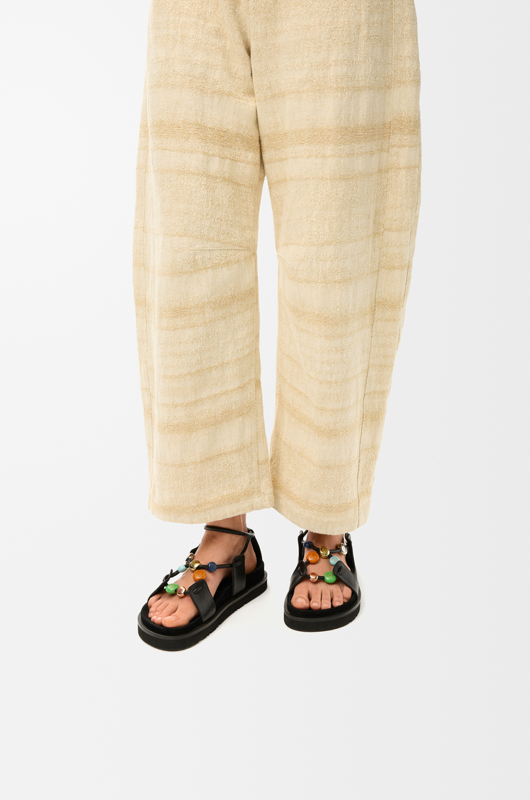 LOEWE 纳帕羊皮革 Pebble Beads fussbett 凉鞋 黑色