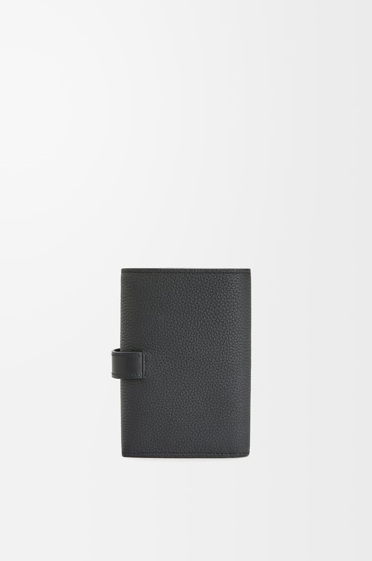 LOEWE 柔軟粒面小牛皮小型直式錢包 黑色