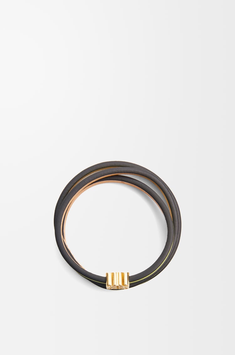 LOEWE Twist bangle in calfskin Anise