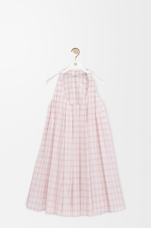 LOEWE トラぺーズ ドレス（コットン） ホワイト/ピンク
