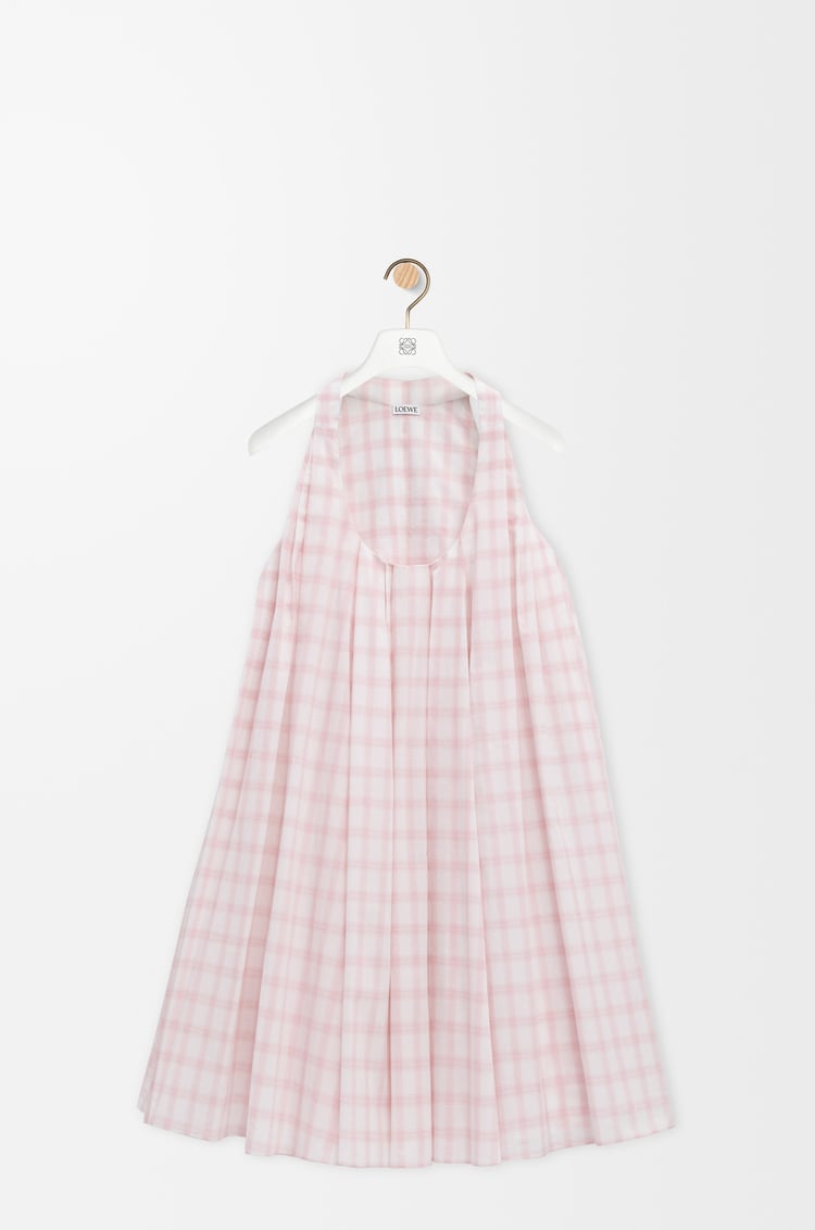 LOEWE Trapeze dress in cotton White/Pink