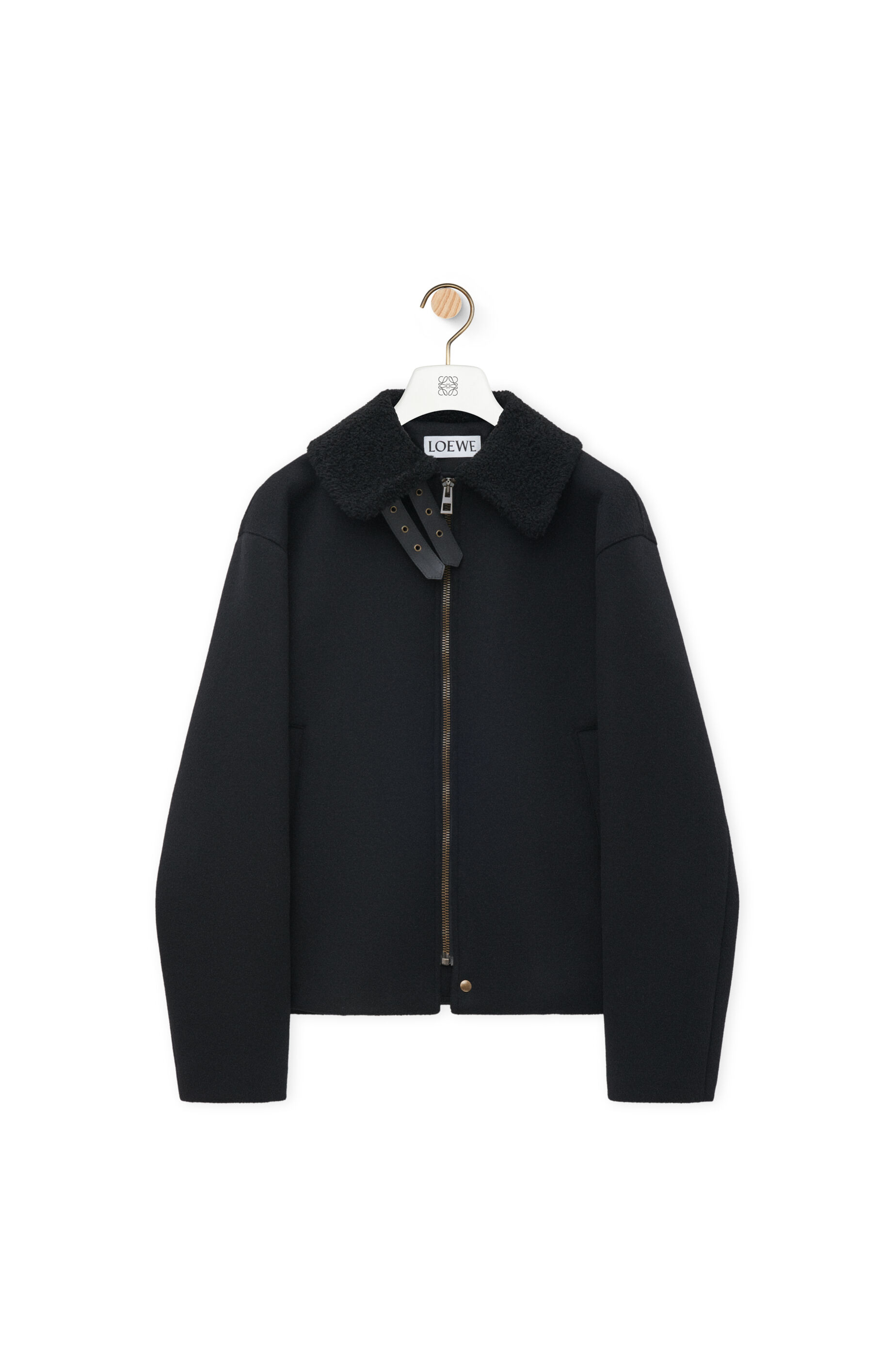 Jacket in wool 黑色- LOEWE