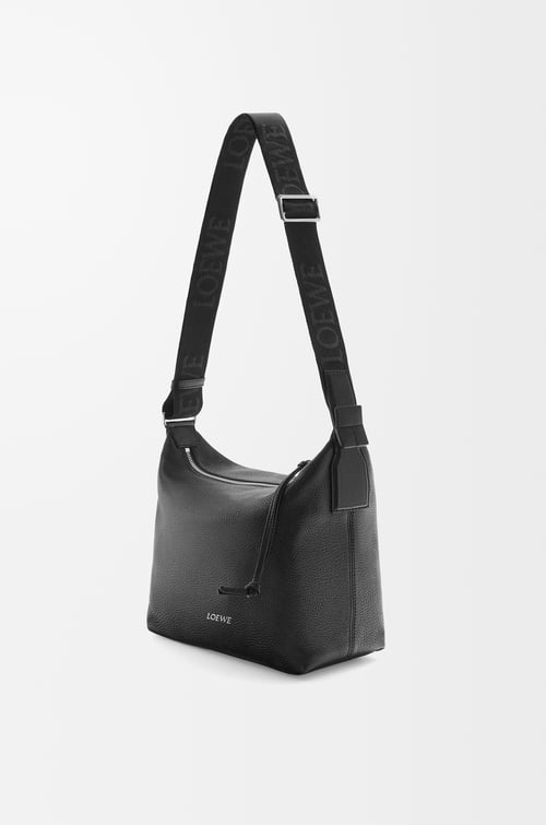 LOEWE Bolso bandolera Cubi pequeño en piel de ternera graneada Negro
