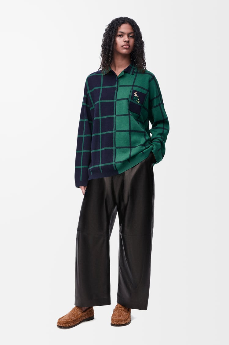 LOEWE Barrel trousers in nappa lambskin Black