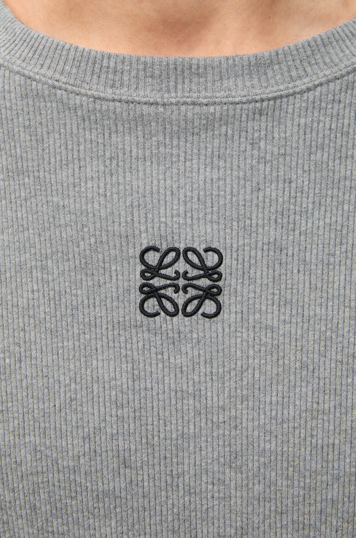 Oversized fit long sleeve T-shirt in cotton Grey - LOEWE USA 