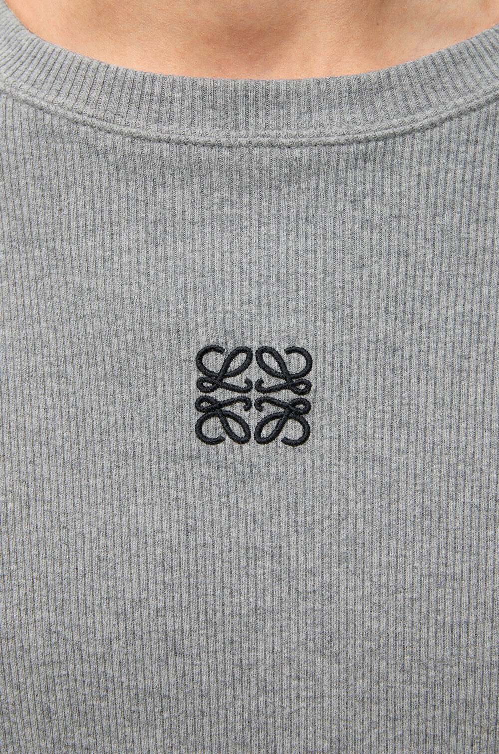 オーバーサイズフィット ロングスリーブ Tシャツ（コットン） グレー 