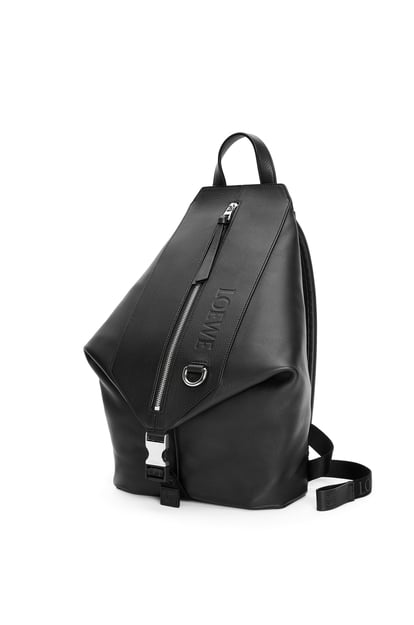 LOEWE Small Convertible backpack in classic calfskin Black plp_rd