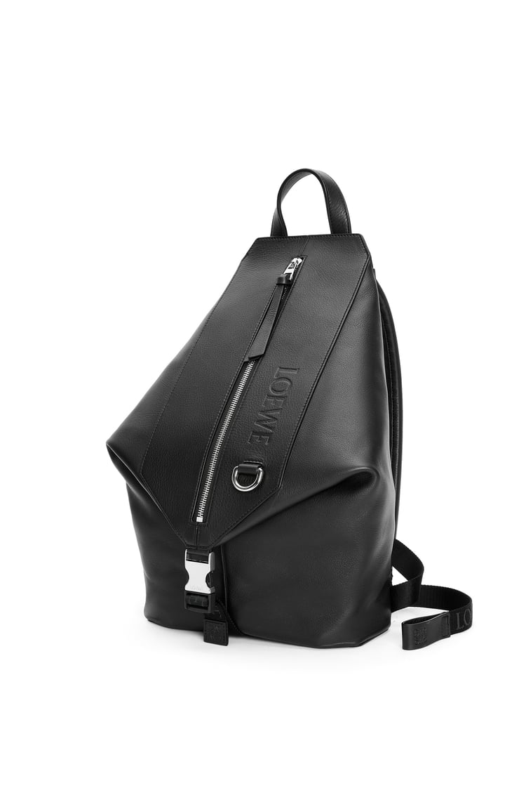 LOEWE Small Convertible backpack in classic calfskin Black