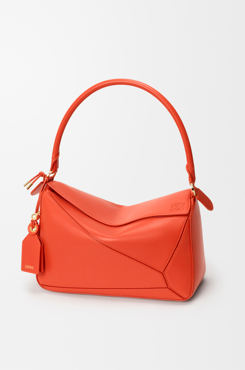 LOEWE Medium Puzzle Featherlight bag in nappa lambskin Deep Saffron