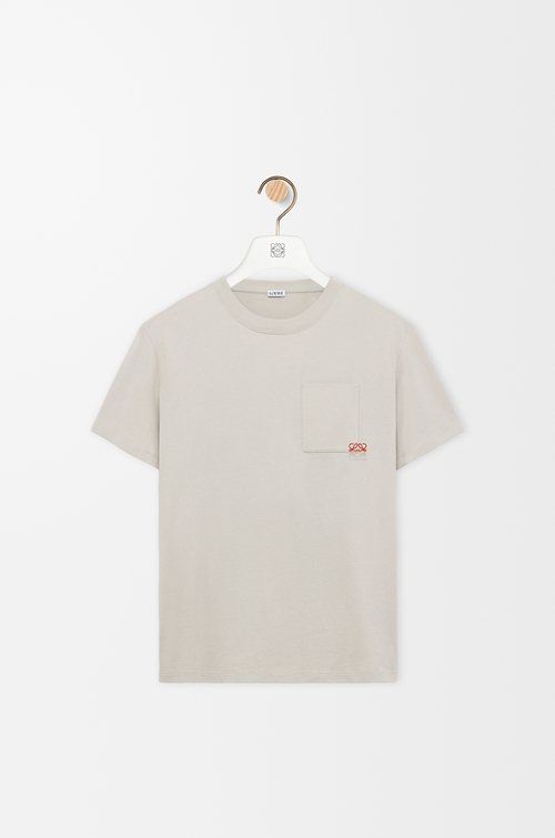 LOEWE T-shirt in cotone vestibilità rilassata Grigio Chiaro