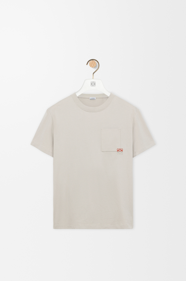 LOEWE T-shirt in cotone vestibilità rilassata Grigio Chiaro