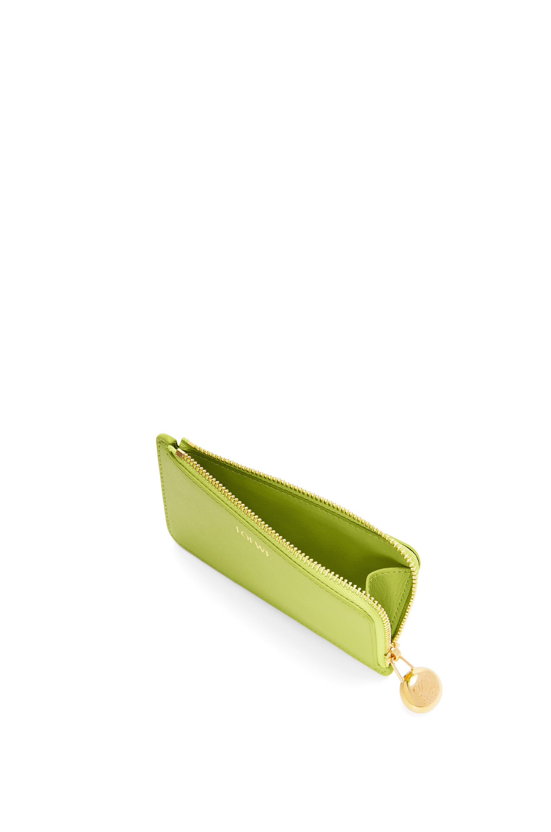 ぺブル コインカードホルダー（シャイニーナパカーフ） メドウグリーン - LOEWE