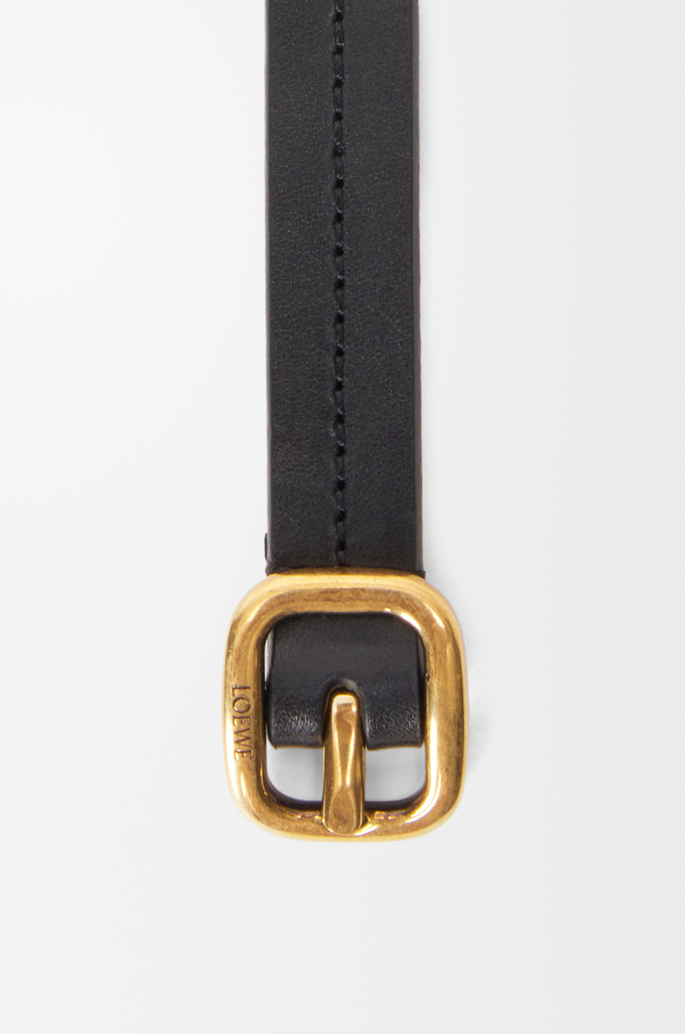 LOEWE Cinturón curvilíneo y suave en piel de ternera clásica Negro