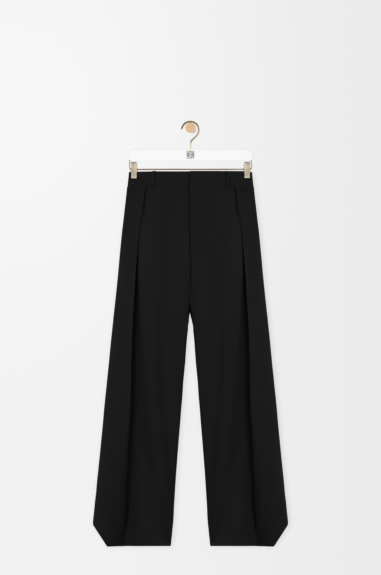 LOEWE 羊毛长裤 黑色