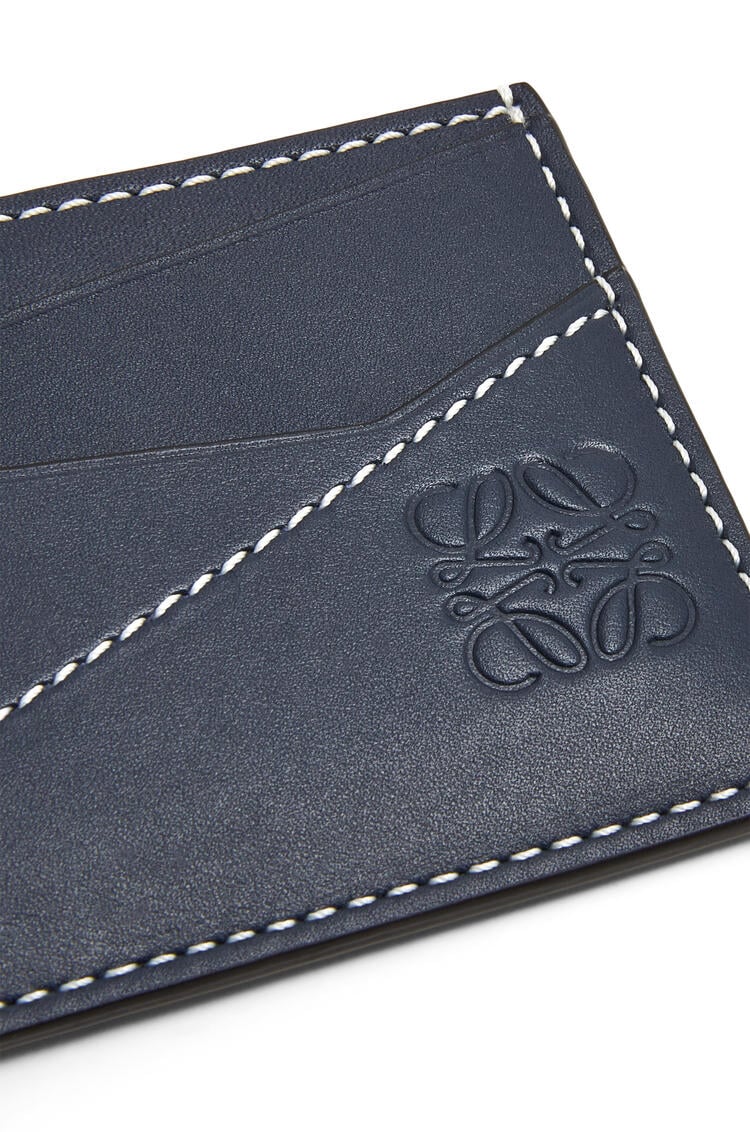 LOEWE Puzzle stitches plain cardholder in smooth calfskin Ocean