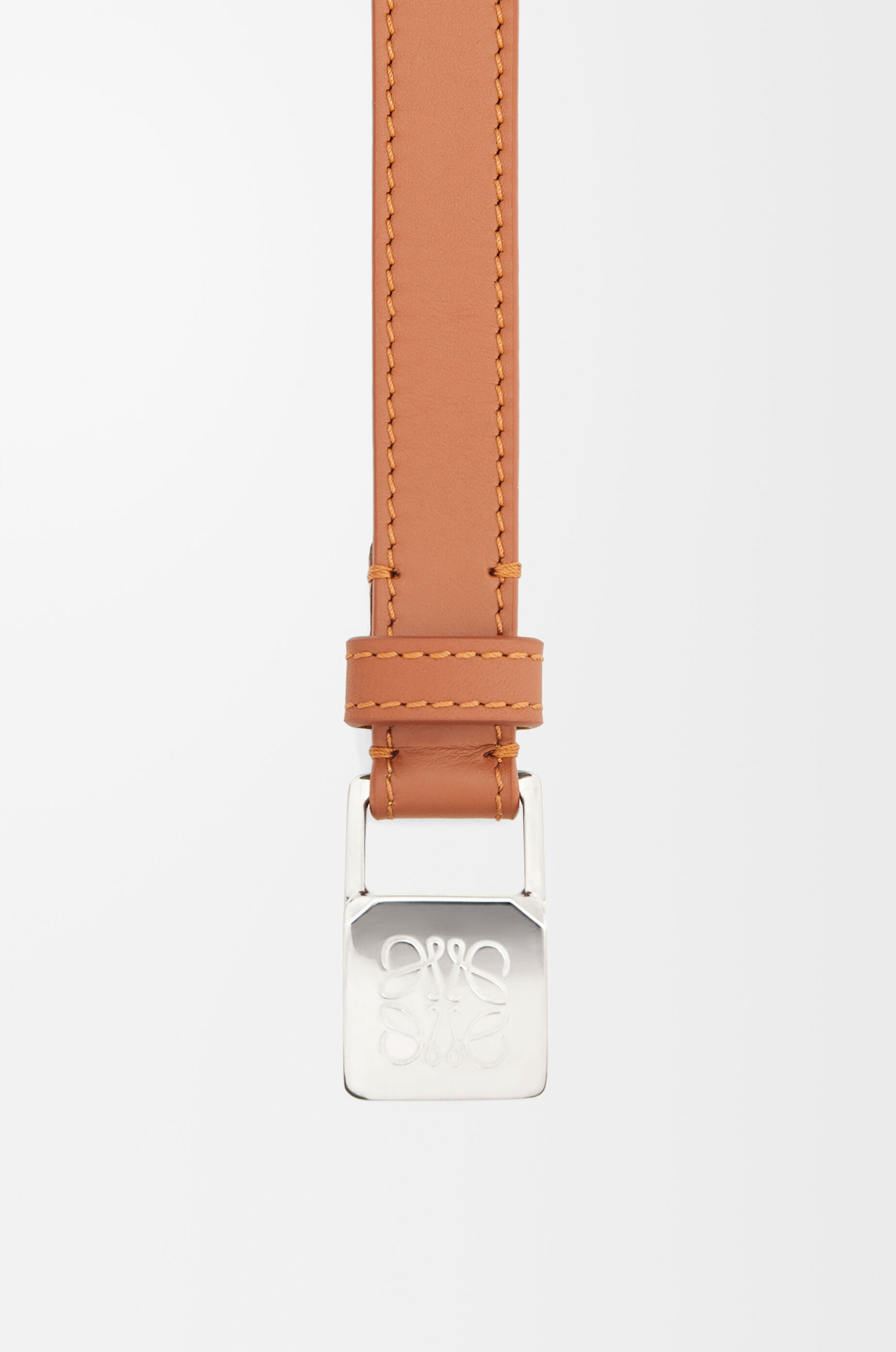 商品画像：アマソナ パッドロック ベルト（スムースカーフ） ブラック - LOEWE 1