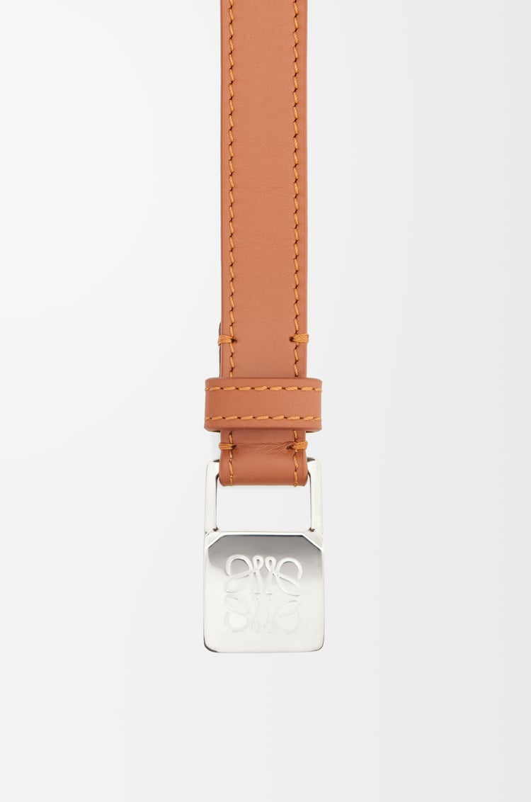 LOEWE アマソナ パッドロック ベルト（スムースカーフ） タン/パラジウム