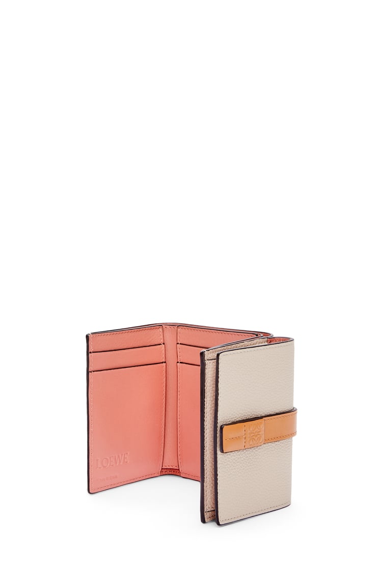 LOEWE Trifold wallet in soft grained calfskin Light Oat/Honey