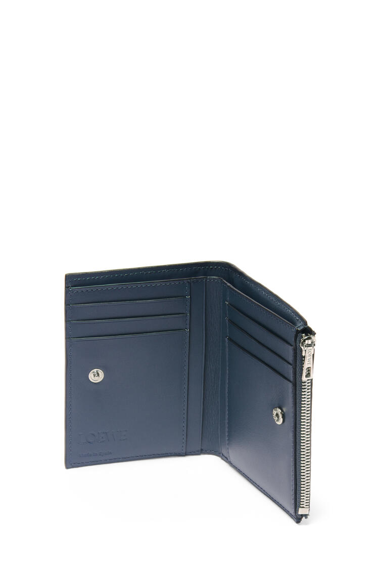 LOEWE Compact wallet in soft grained calfskin Onyx Blue