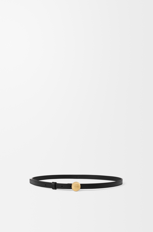 LOEWE Cinturón Pebble en piel de ternera lisa Negro/Dorado