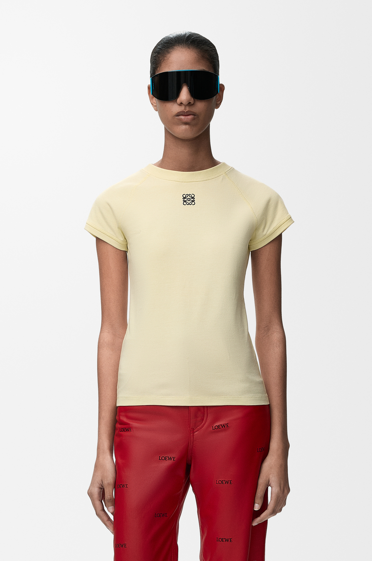LOEWE Small fit T-shirt in cotton blend Light Yellow