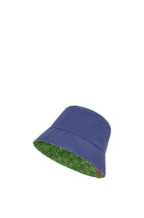 LOEWE Sombrero de pescador reversible en jacquard y nailon Verde Manzana/Azul Marino Prof plp_rd