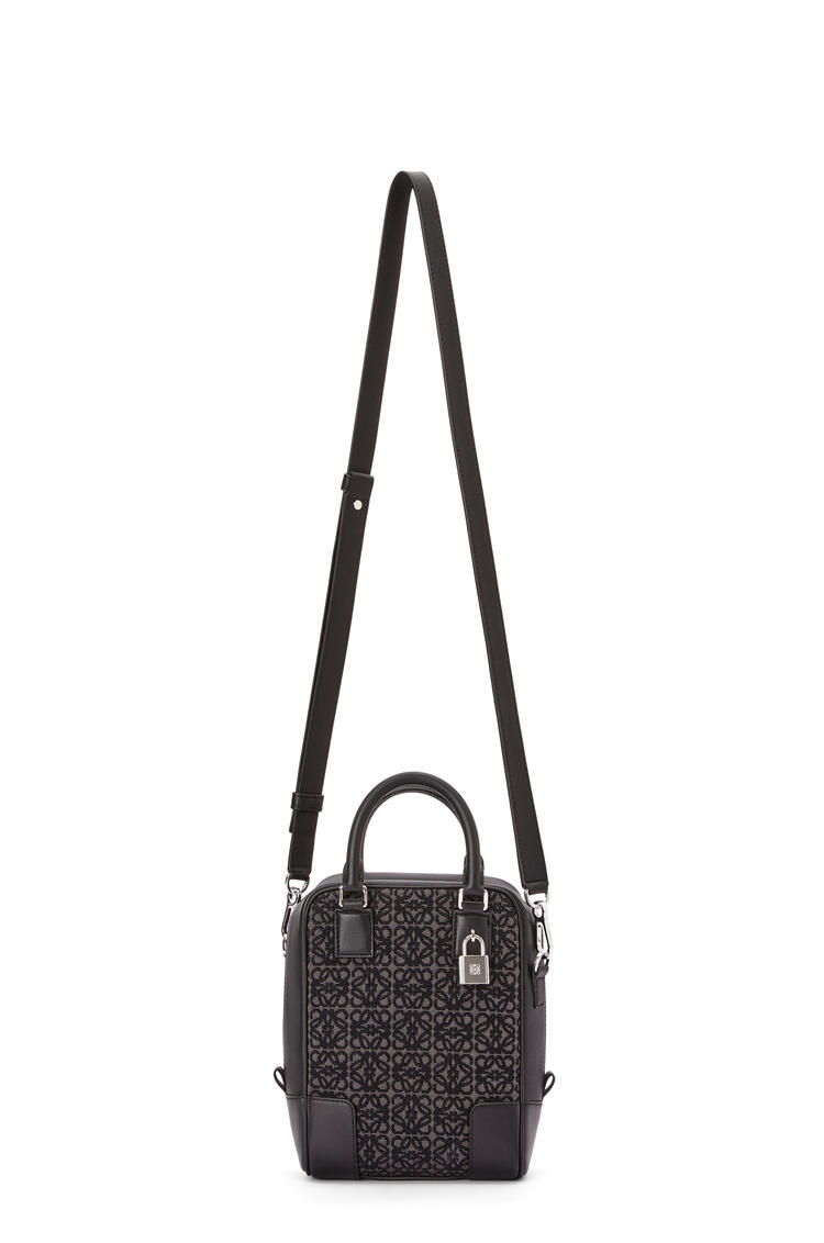 LOEWE Amazona 15 in Anagram  jacquard and calfskin Anthracite/Black pdp_rd