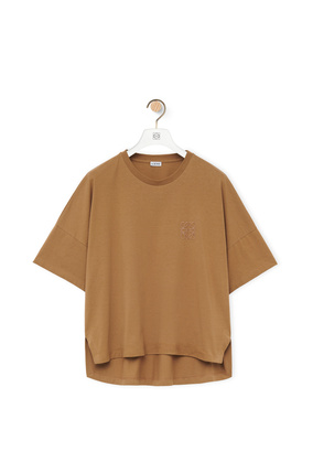 LOEWE Camiseta oversize en algodón Camel Oscuro