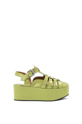 LOEWE Wedge sandal in calfskin Aniseed Green plp_rd