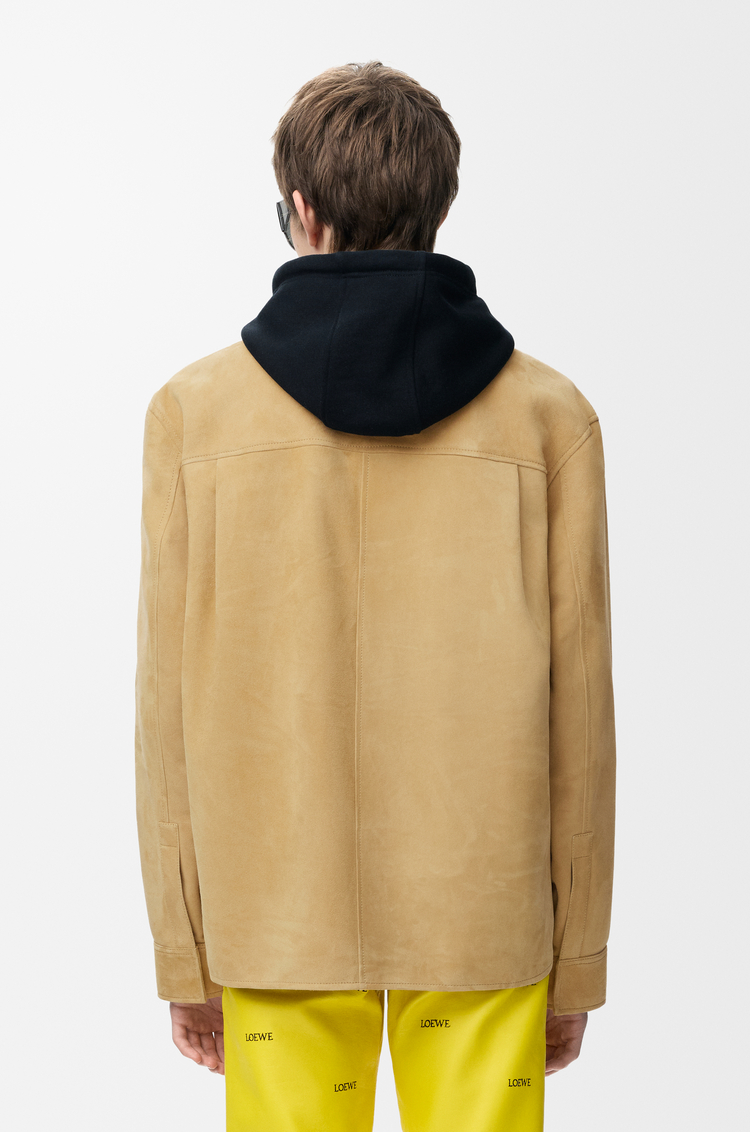 LOEWE Sobrecamisa en ante de piel de cordero Beige