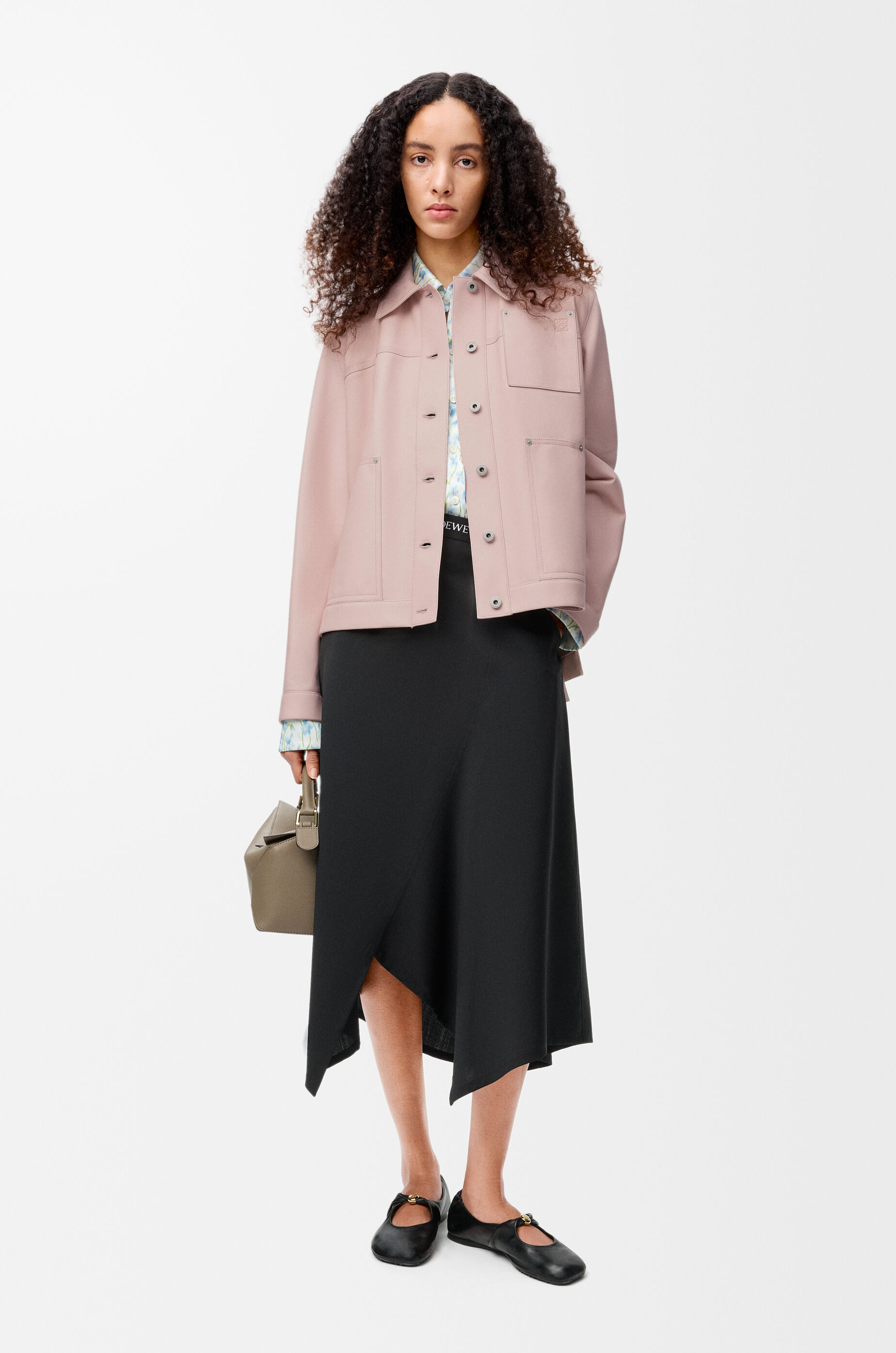 Workwear jacket in nappa lambskin Pink - LOEWE