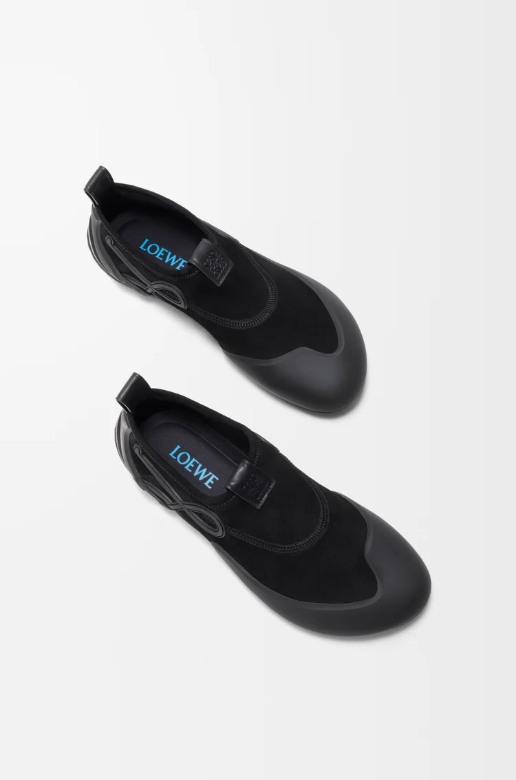 LOEWE Zapato Grip Aqua en ante elástico y TPU Negro