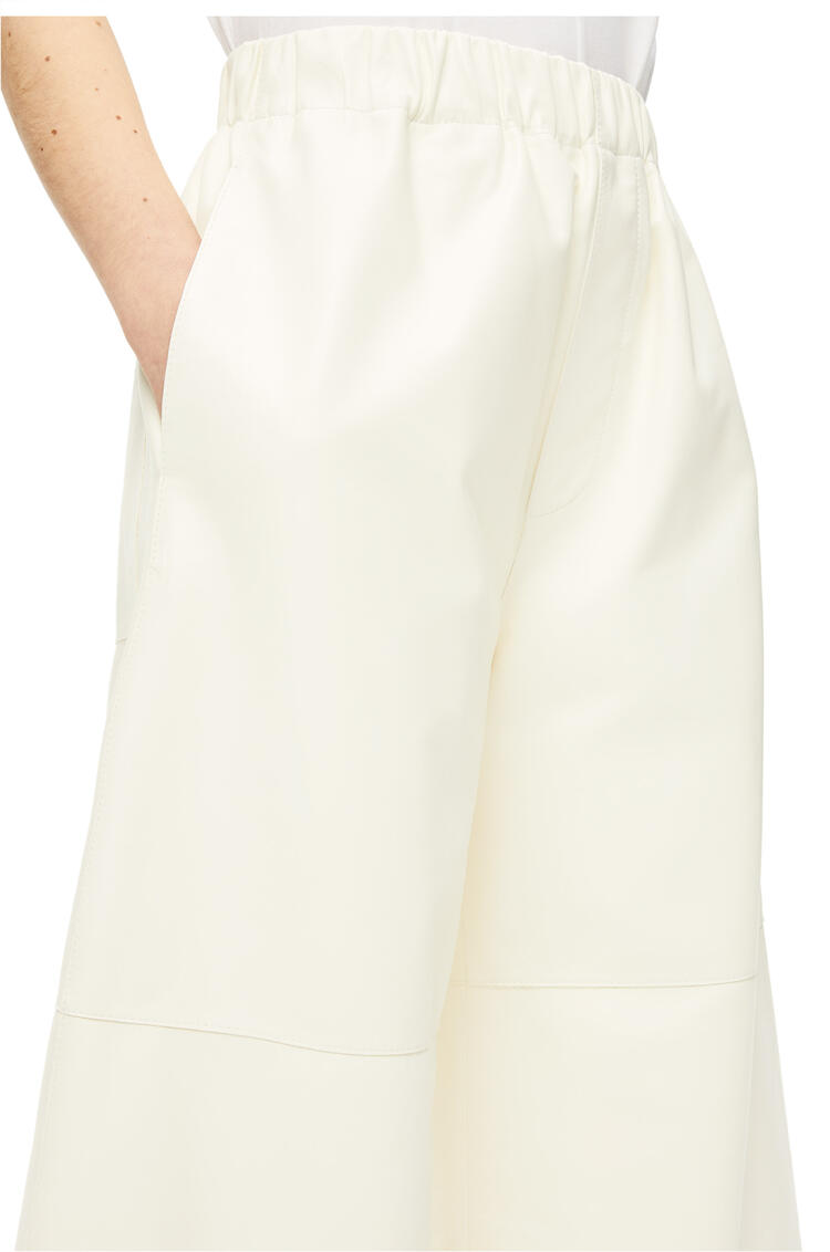 LOEWE Cropped elasticated trousers in nappa White pdp_rd