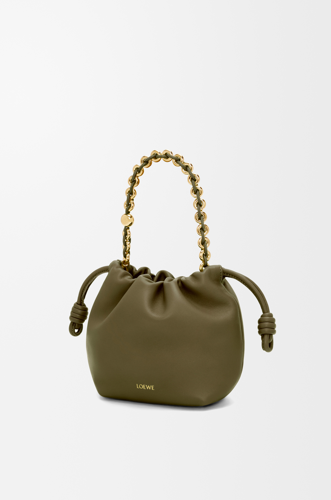 LOEWE Bolso Flamenco Purse mini en piel napa de cordero Verde Caqui Oscuro plp_rd