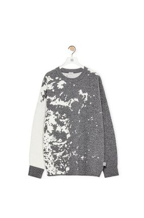 LOEWE Graphic sweater in wool Grey/White
