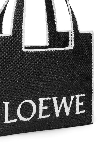 LOEWE Large LOEWE Font Tote in raffia Black plp_rd