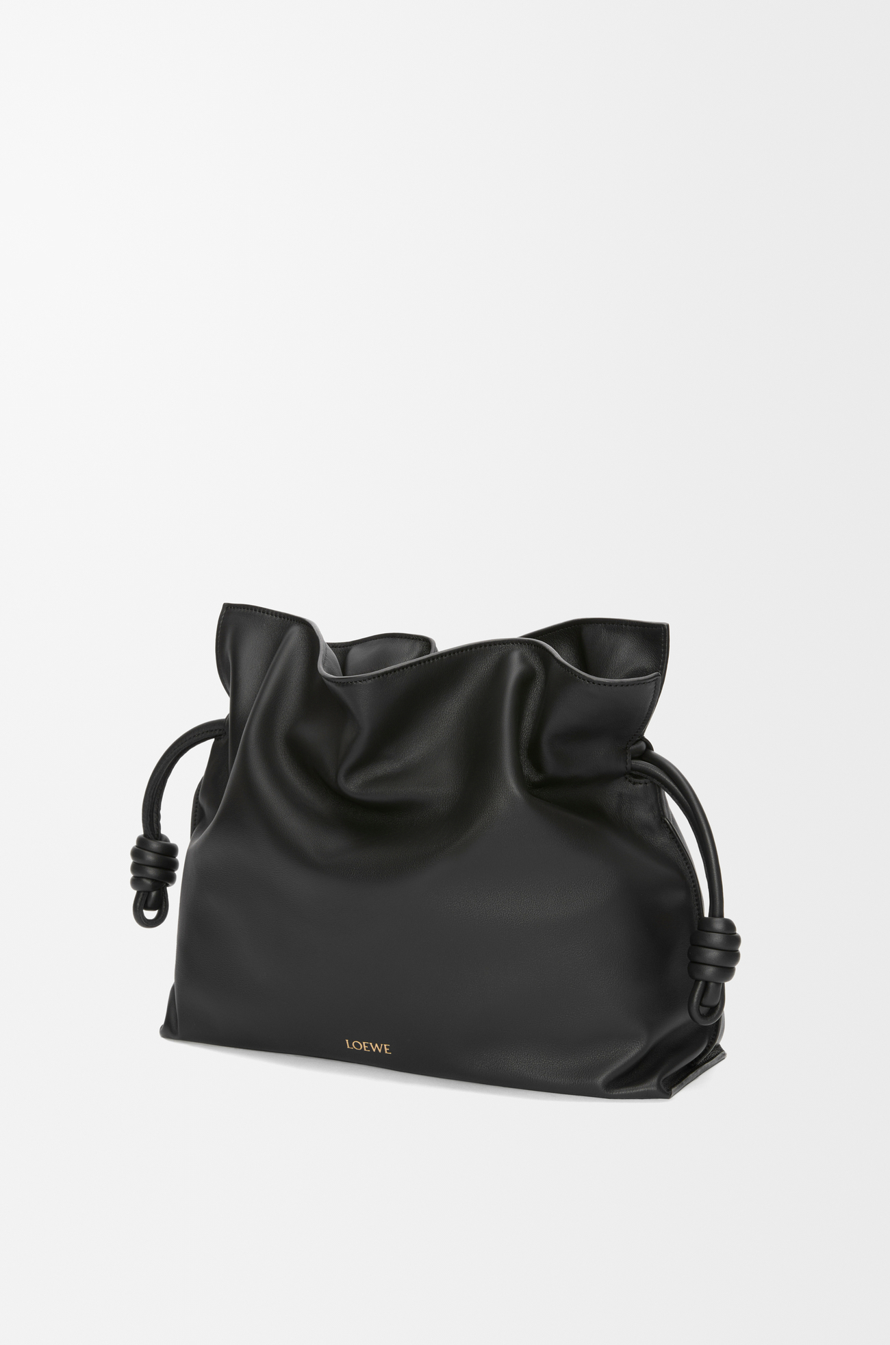 LOEWE 大号纳帕牛皮革 Flamenco 手拿包 黑色
