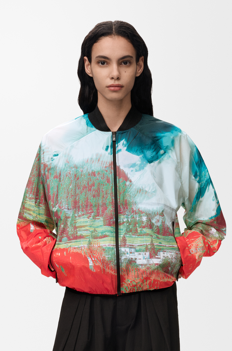 LOEWE Zip-up jacket in technical shell Multicolor