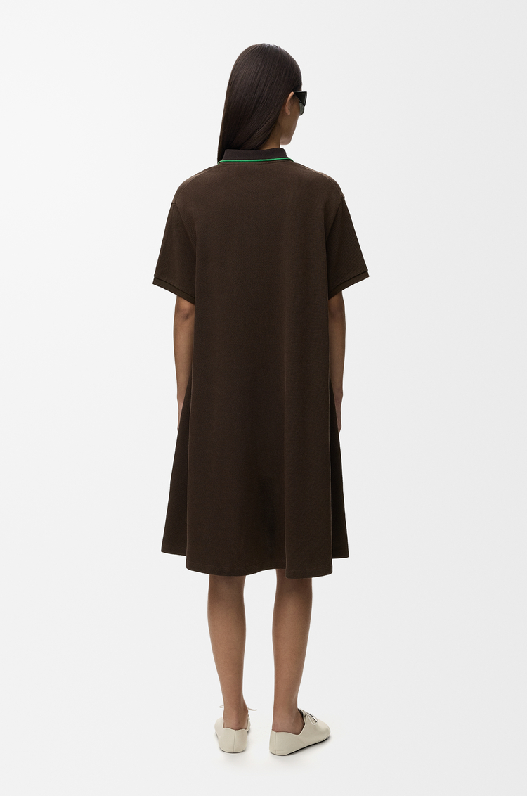 LOEWE Vestido polo en algodón Marrón