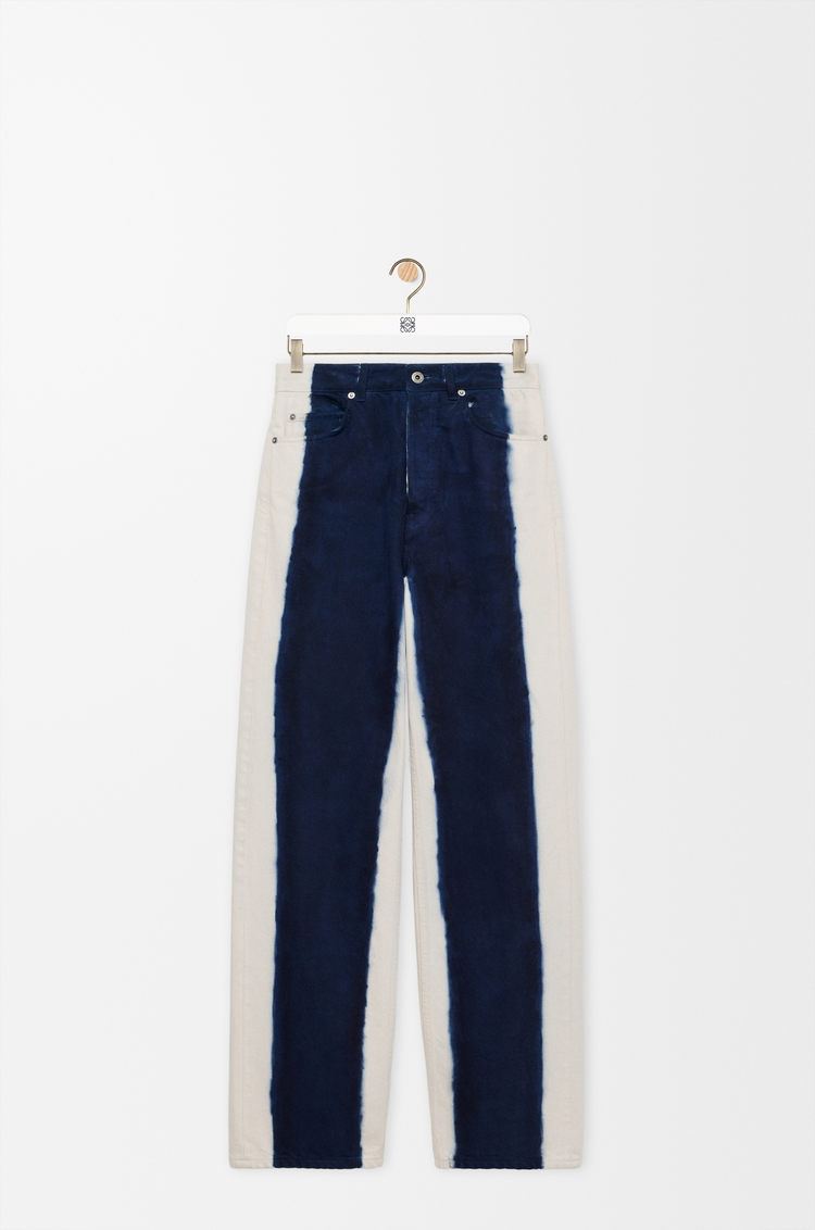 LOEWE Pantalón vaquero en denim Blanco Roto/Azul